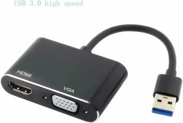 Alt view image 2 of 2 - FOR USB 3.0 to HDMI-compatible VGA Converter Adapter External Graphics Card Converter