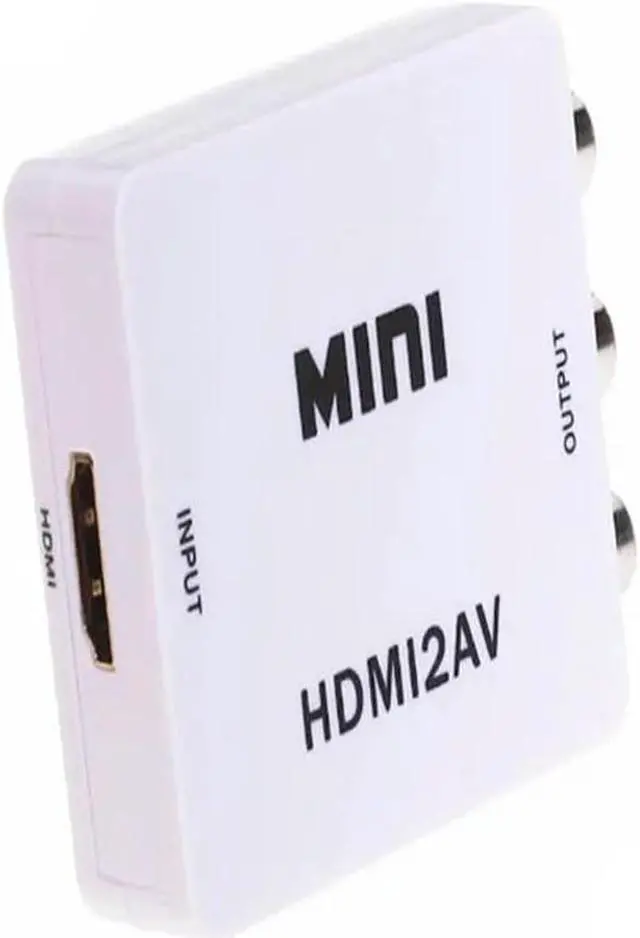 Alt view image 2 of 2 - FOR Mini HD Video Converter Box HDMI to RCA AV/CVSB L/R Video 480P 720P 1080P HDMI2AV Support NTSC PAL Output HDMI TO AV Adapter