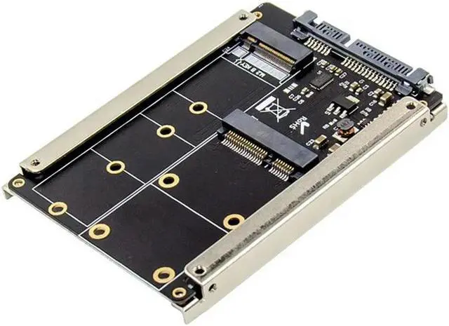 Alt view image 2 of 2 - FOR mSATA M.2 B-Key NGFF2 in 1 Sized Multiple SSD to SATA 3 III Adapter Converter bkey Msata to sata3.0 card case