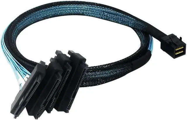 Alt view image 2 of 3 - FOR HD1 to 4Mini SAS Cable SFF8643 To 4SAS Hard Drive 29P 8482 Server 12G Data Cable