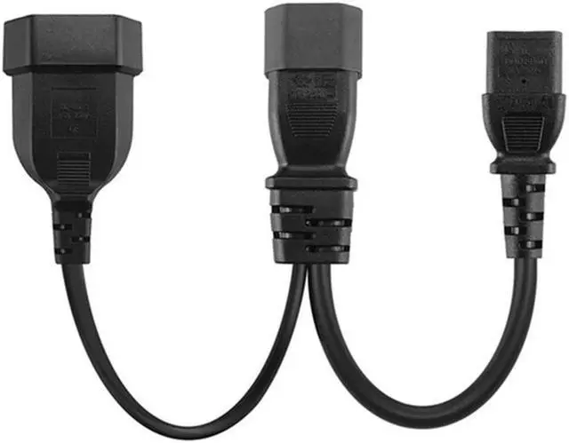 Main image of FOR Y Type Splitter Power Cord,Iec320 3 Pin C14 To Male C13+2 Hole Eu 4.0Mm Female Socket Ac Power Cord