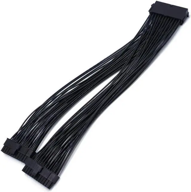 Main image of FOR ATX 24Pin 1 to 2 Port Power Supply Extension Cable PSU Male to Female Splitter 24PIN Extension Cable