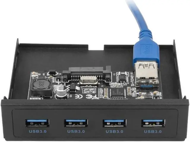 Alt view image 2 of 2 - FOR Pci-E To USB 3.0 Pc Front Panel USB Expansion Card Pcie USB Adapter 3.5 Inch Front Panel Bracket Pci Express X1 Riser