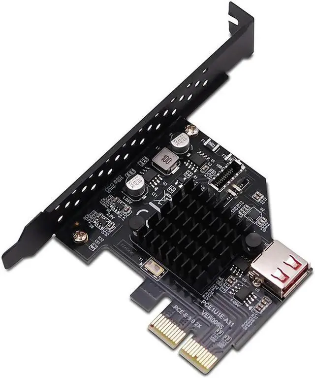 Alt view image 2 of 2 - FOR USB3.1 Gen2 Internal 20-Pin Front Panel Connector Expansion Card 10 Gbit/S USB 2.0 PCI Express 3.0 X2 Adapter