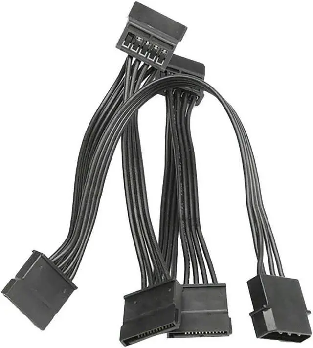 Alt view image 2 of 2 - FOR 10 Pcs 4Pin IDE To 5-Port Power Supply Cable 4Pin Molex To Multi SATA Port Power Cord For Hard Drive HDD SSD PC