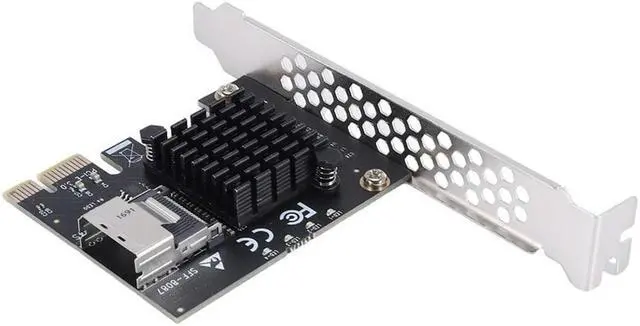 Alt view image 2 of 2 - FOR PCIE Riser Card PCIE 1X To Mini SAS SFF-8087 SATA3.0 6Gbps Adapter Card Hard Drive Expansion Card For Chia Mining