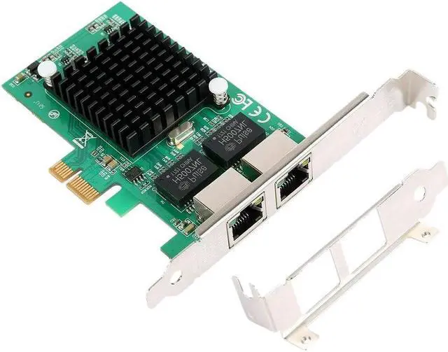 Alt view image 2 of 2 - FOR Gigabit Ethernet Pci-E Network Controller Card 10/100/1000Mbps Rj45 X2 Dual 2 Port Pcie Server Network Interface Card Lan Adapt
