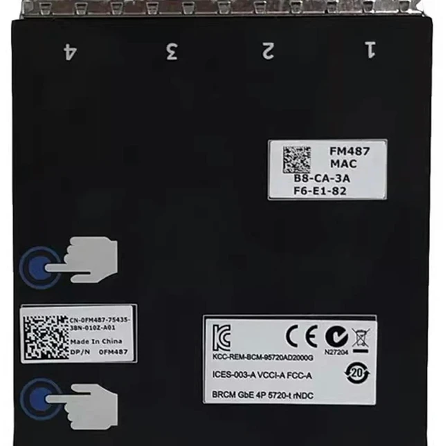 Main image of FOR 0FM487 0R1XFC FOR R520 R620 R720 R720XD Four-Port Card R1XFC CN-0R1XFC FM487 CN-0FM487