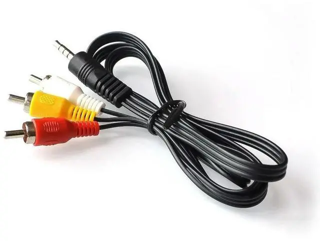 Alt view image 2 of 2 - FOR 60cm 3.5mm Jack Plug Male to 3 RCA Adapter 3.5 to RCA Male Audio Video AV Cable Wire Cord