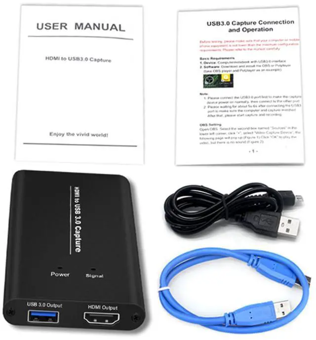 Alt view image 7 of 7 - Capture Card USB3.0 HDMI 1080P Video Capture HDMI to USB Video Capture Card Dongle Game Streaming Live Stream Broadcast MicInput capture card Hdmi capture usb capture