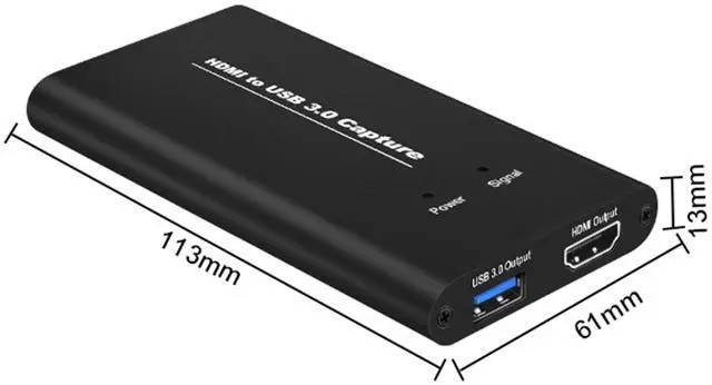 Alt view image 3 of 7 - Capture Card USB3.0 HDMI 1080P Video Capture HDMI to USB Video Capture Card Dongle Game Streaming Live Stream Broadcast MicInput capture card Hdmi capture usb capture