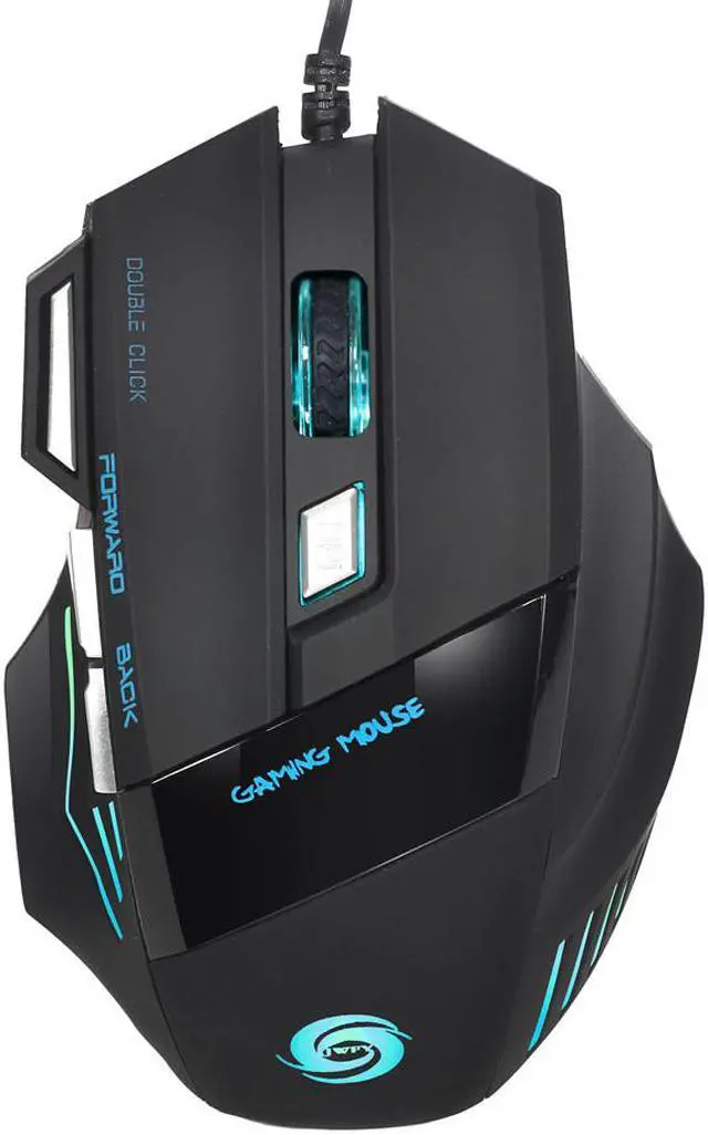 Alt view image 3 of 7 - Wired Mouse with Colorful RGB, Gaming Wired Mouse, 5500DPI, 7 buttons, Ergonomic USB PC Mouse, Black, NA868
