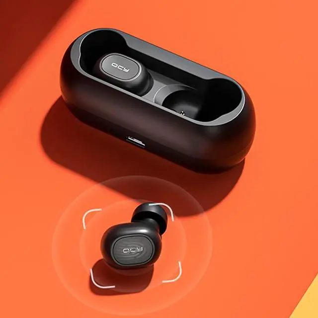 Alt view image 3 of 7 - Global Version QCY T1C TWS Earphones BT 5.0 Smart Stereo Earbuds Pop-up Fast Pairing In-ear Sports Headset QCY APP Headphones with Dual Mic Charging Box