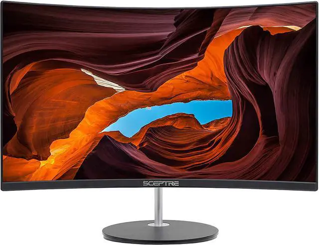 Alt view image 6 of 6 - Sceptre Curved 27" 75Hz LED Monitor HDMI VGA Build-In Speakers, EDGE-LESS Metal Black 2019 (C275W-1920RN)