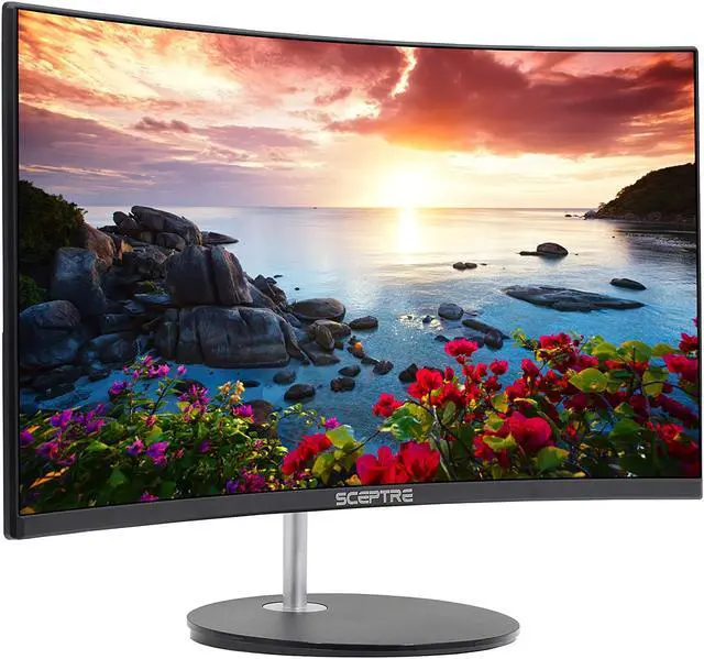 Alt view image 2 of 6 - Sceptre Curved 27" 75Hz LED Monitor HDMI VGA Build-In Speakers, EDGE-LESS Metal Black 2019 (C275W-1920RN)