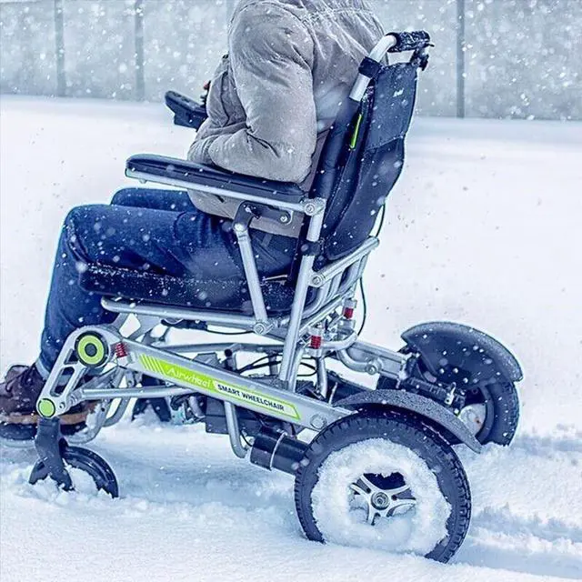 Alt view image 7 of 6 - Airwheel H3TS Lightweight Foldable Weatherproof Electric Wheelchair, All Terrain