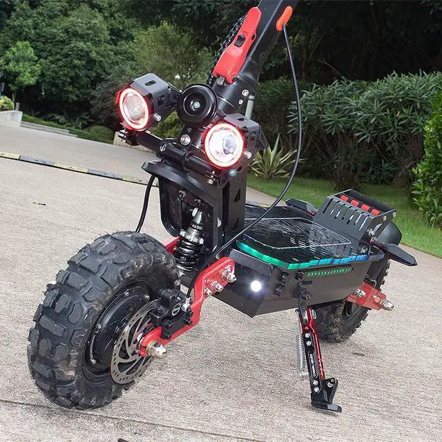 Alt view image 2 of 7 - 11inch Off-Road Foldable Electric Scooter for Adult 3200W Dual Motor 59mph