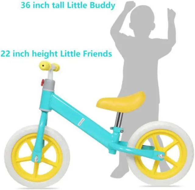Alt view image 6 of 6 - 11inch Kids Balance Bike Adjustable Height Carbon Steel & PE Tires for 2-6 Years