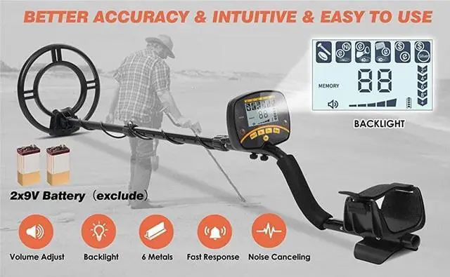 Alt view image 3 of 7 - 5-Mode Waterproof LCD Metal Detector - High-Sensitivity Pinpointer with Hunter Search Coil