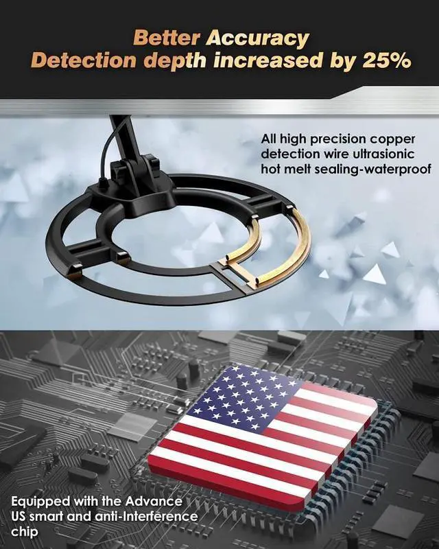 Alt view image 2 of 7 - Metal Detectors For Adults Waterproof  With Large LCD Display 3 Mode 10'' Coil