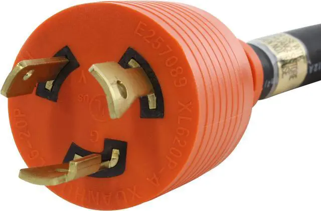 Alt view image 3 of 4 - AC Connectors 25 ft. 12/3 Heavy Duty SOOW L6-20 20 Amp 250-Volt Generator Rubber Extension Cord