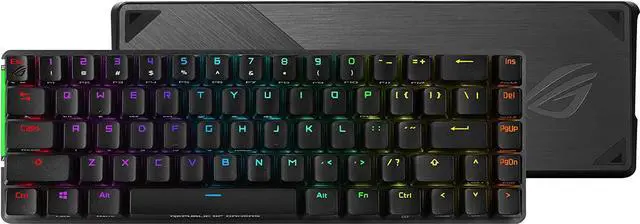 Alt view image 4 of 10 - ASUS ROG Falchion Wireless 65% Mechanical Gaming Keyboard | 68 Keys, Aura Sync RGB, Extended Battery Life, Interactive Touch Panel, PBT Keycaps, Cherry MX Brown Switches, Keyboard Cover Case