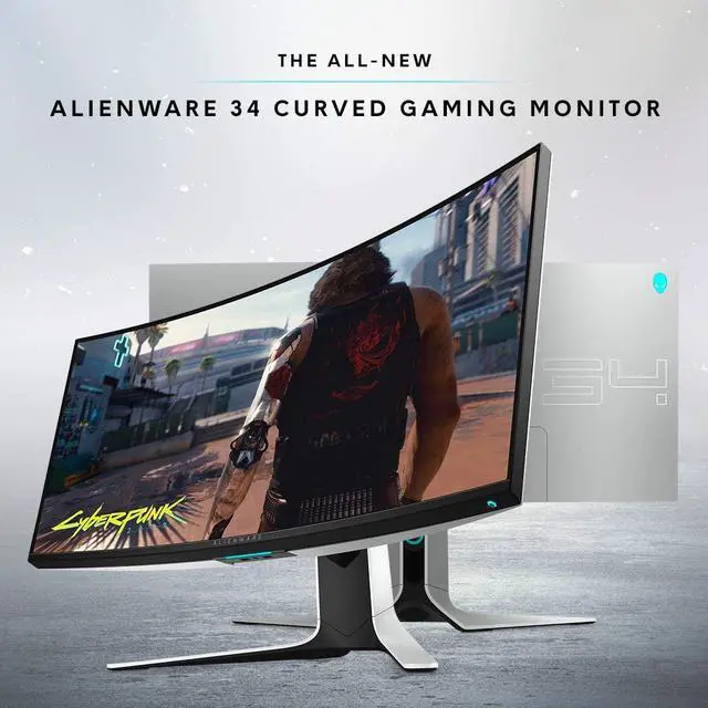 Alt view image 5 of 7 - Alienware 120Hz UltraWide Gaming Monitor 34 Inch Curved Monitor with WQHD (3440 x 1440) Anti-Glare Display, 2ms Response Time, Nvidia G-Sync, Lunar Light - AW3420DW