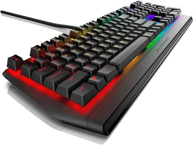 Alt view image 4 of 5 - Alienware USB Low-Profile RGB Gaming Keyboard AW410K: Alienfx Per Key RGB LED - Cherry MX Brown Switches