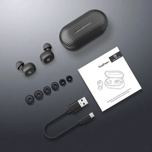 Alt view image 5 of 6 - soundpeats true wireless earbuds 5.0 bluetooth headphones inear stereo wireless earphones with microphone binaural calls, onestep pairing, total 35 hours, upgraded truefree plus