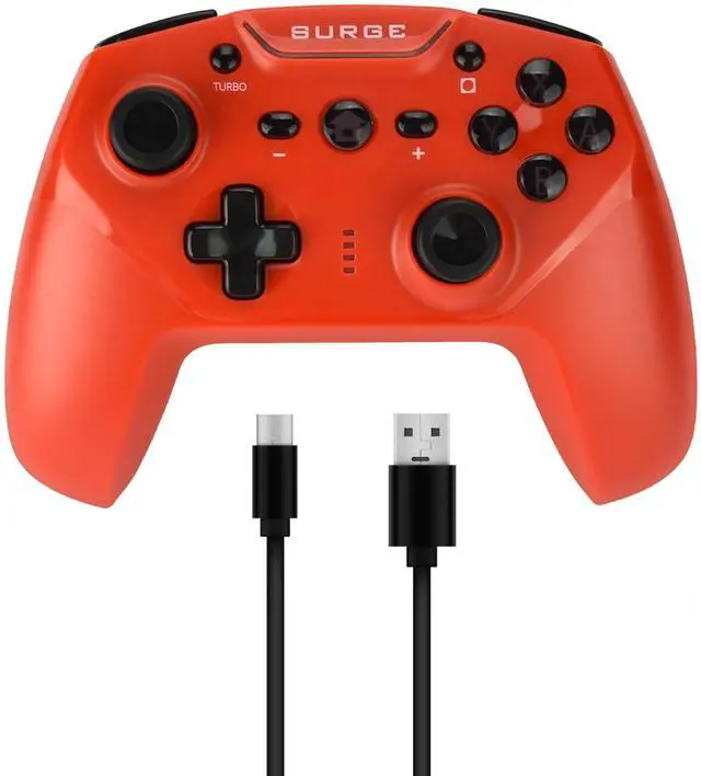 Alt view image 2 of 3 - surge switchpad pro wireless controller for nintendo switch - red - nintendo switch