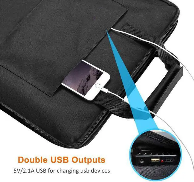 Alt view image 4 of 7 - 100W 18V Portable Solar Panel Flashfish Foldable Solar Charger with 5V USB 18V DC Output Compatible with Portable Generator Smartphones Tablets and More US in Stock Fast Shipping