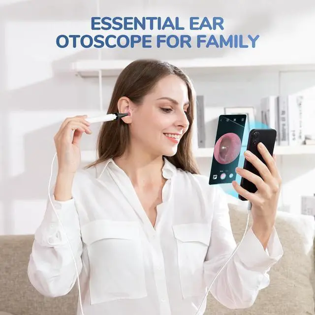 Alt view image 7 of 7 - 3.9mm Ultra-Thin Ear Camera 6 LED Lights,Digital Otoscope Ear Wax Removal Tool