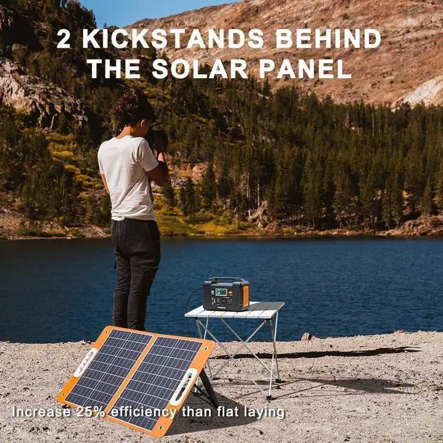 Alt view image 5 of 6 - 2Pack-200W Portable Power Station 40800mAh Solar Generator and 60W 18V Solar Panel  Compatible with Portable Generator, Smartphones, Tablets US in Stock Fast Shipping