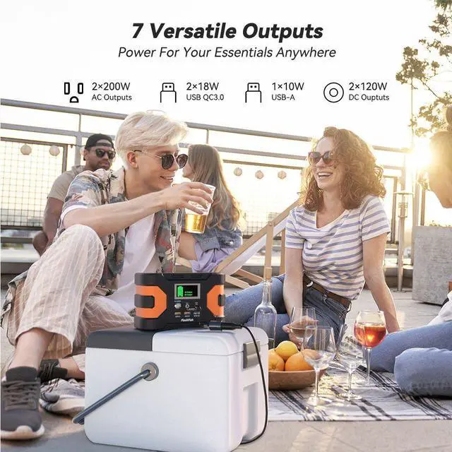 Alt view image 5 of 7 - 200W Portable Power Station Solar Generator Backup Battery With 60W 18V Solar Panel US Stock Fast Shipping