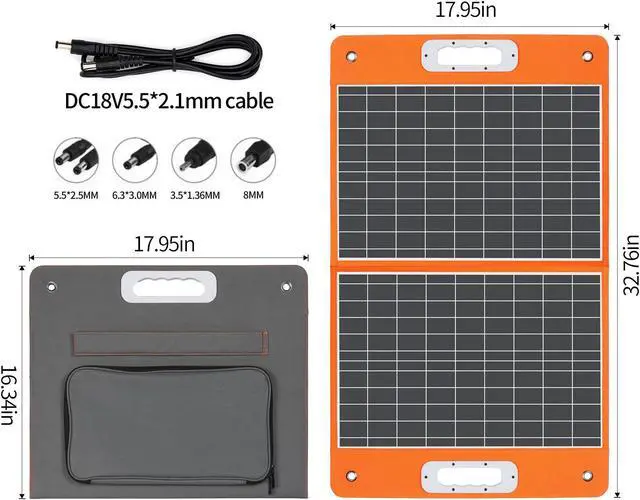 Alt view image 3 of 7 - 200W Portable Power Station Solar Generator Backup Battery With 60W 18V Solar Panel US Stock Fast Shipping