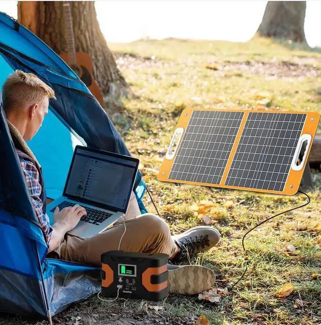Alt view image 7 of 7 - 200W Portable Power Station Solar Generator Backup Battery With 60W 18V Solar Panel US Stock Fast Shipping