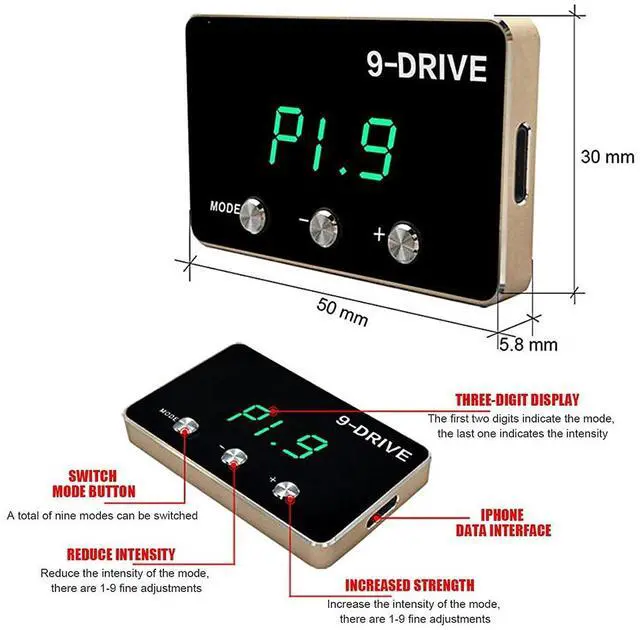 Alt view image 5 of 7 - Throttle Response Controller,9 Drive Throttle Controller,Intelligent Electronic Racing Pedal Accelerator for JEEP JK Dodge RAM 1500