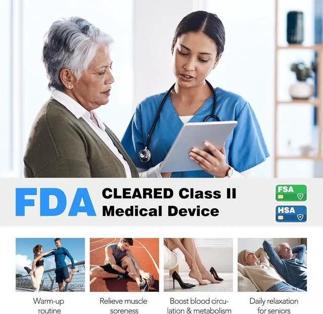 Alt view image 2 of 7 - 1 Pair Leg Compression Massager for Circulation and Pain Relief, Air Compression Recovery System for Fast Recovery of Leg, Foot, Calf and Thigh, Relieve Edema, Reduce Muscle Fatigue, Gift for Dad, Mom