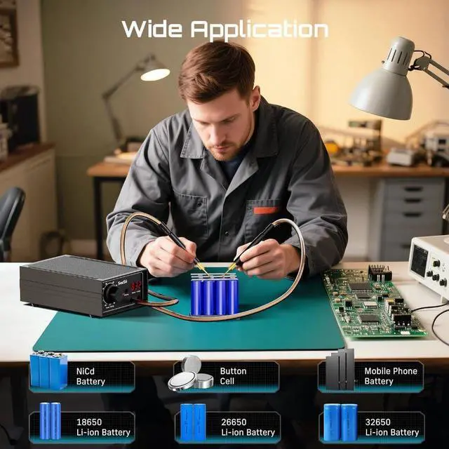 Alt view image 6 of 7 - 8000W Portable Foot Pedal Spot Welder for 18650 Battery Welding Machine DIY Kit