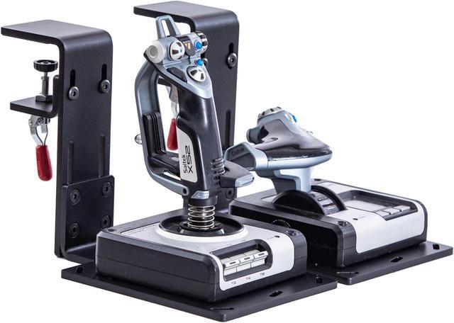 Alt view image 2 of 5 - Meza Mount-Set of 2 Desk Mounts for Logitech G X52/X52 Pro/X56/X56 Rhino/Thrustmaster T.16000M with All Installation Bolts & Install Manual