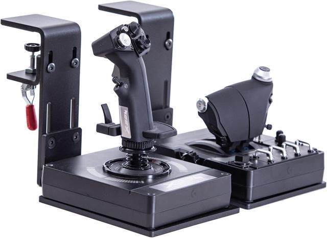 Alt view image 3 of 5 - Meza Mount-Set of 2 Desk Mounts for Logitech G X52/X52 Pro/X56/X56 Rhino/Thrustmaster T.16000M with All Installation Bolts & Install Manual