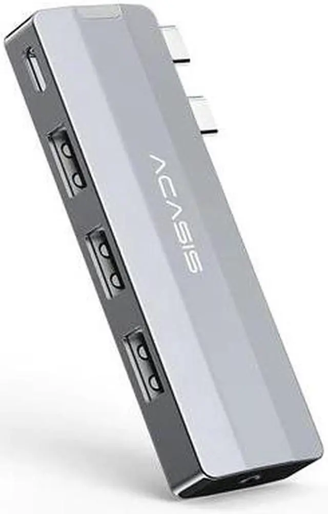 Main image of ACASIS USB C Hub Adapter 5-in-1 Hub for 2022-2016 MacBook Pro/Air with 1*40Gbps & 3*10Gbps Data Ports 1*Gaming Audio, 100W Thunderbolt 3 PD Charing/ 3.5 Audio mic SPACE GRAY