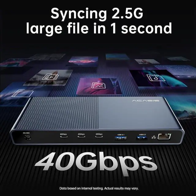 Alt view image 4 of 7 - Acasis 13-in-1 Thunderbolt 4 Pro Dock with 3x40Gbps Downstream Ports 13-in-1 Laptop Docking Station