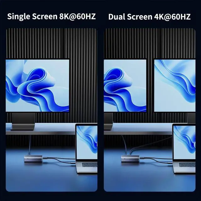 Alt view image 4 of 7 - ACASIS Mac Mini Dock Dual Monitor with 6-in-1 40Gbps M.2 NVMe SSD Enclosure, for M1/M2 Compatible with USB4/3.2/3.1/3.0