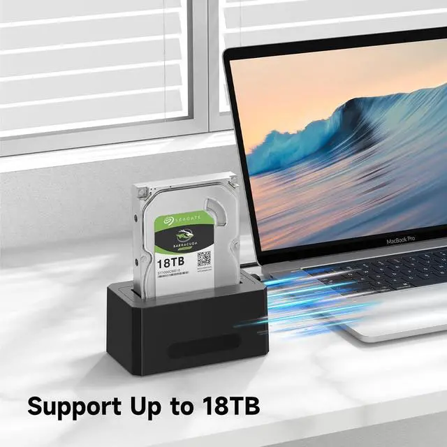 Alt view image 5 of 7 - ACASIS SAS/SATA to USB 3.0 Adapter, 2.5/3.5 inch External SAS Enclosure with USB-C to USB-A/C Cable, Tool-Free External Hard Drive Reader,Support up to 18TB,EC-5351