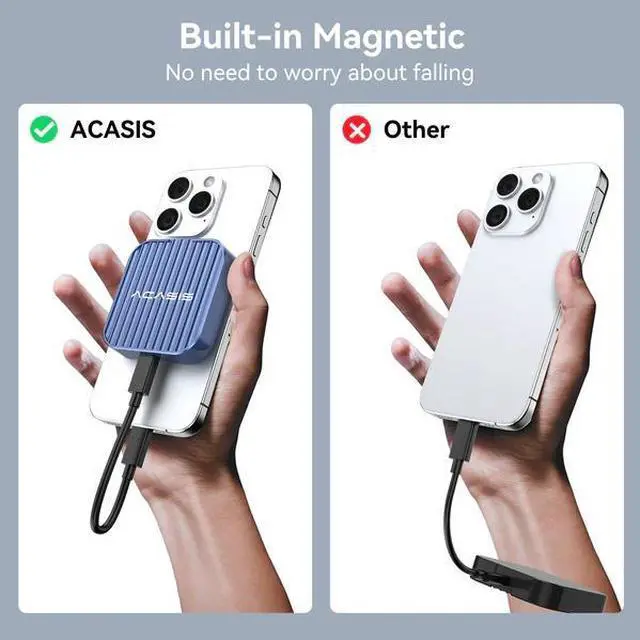 Alt view image 6 of 7 - Acasis USB-C Magnetic M.2 2230 NVMe SSD Case for iPhone 15 Series