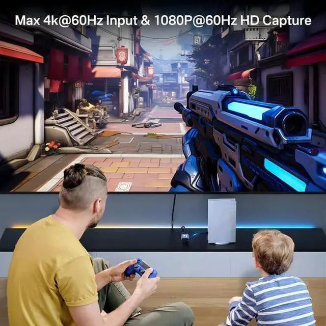 Alt view image 3 of 7 - Acasis 4K 30Hz HDMI HD USB-A/C Switch Video Capture Card 1080P 60FPS