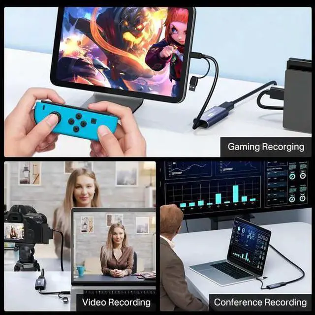 Alt view image 4 of 7 - Acasis 4K 30Hz HDMI HD USB-A/C Switch Video Capture Card 1080P 60FPS