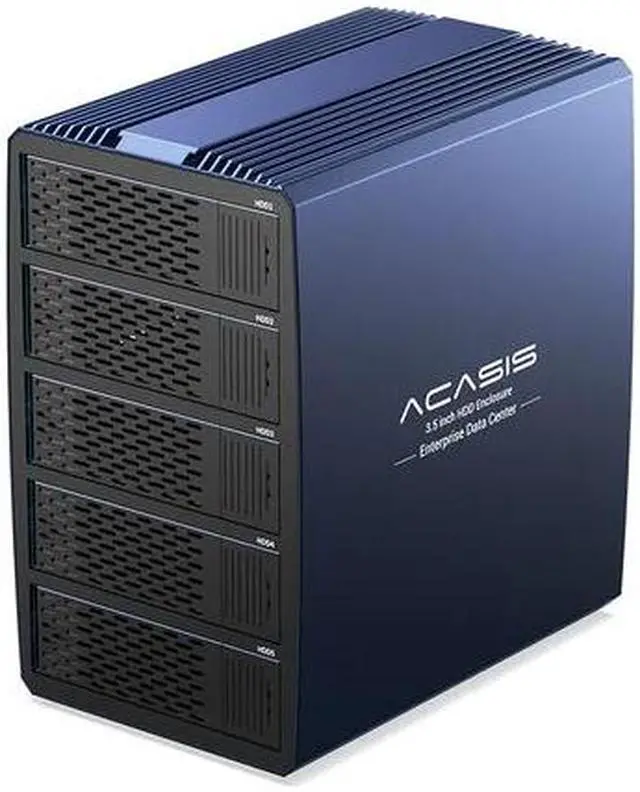 Main image of Acasis EC-7355 5 Bay External HDD RAID Case | 2.5/3.5 Inch SATA | 8 RAID Modes | Single Disk 24TB | 96W Power