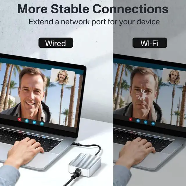 Alt view image 5 of 7 - Acasis USB4 to 10 Gigabit Ethernet Adapter Compatible with Thunderbolt 5/4/3